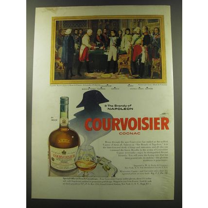 1960 Courvoisier Cognac Brandy Advertisment - The brandy of Napoleon