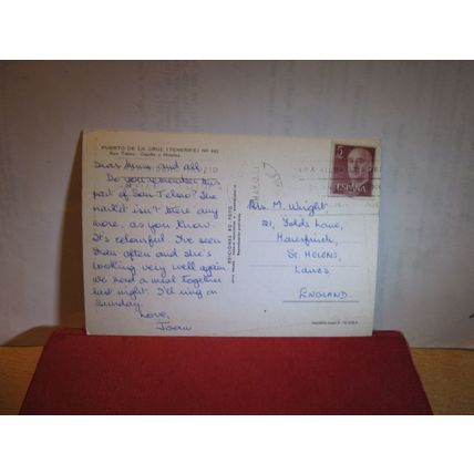 SAN TELMO, PUERTO DE LA CRUZ, TENERIFE, SPAIN used postcard 1972 pm =