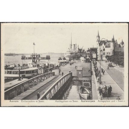 Aanlegplaats en Steen, Antwerpen, c.1920s - Verhoeven Briefkaart