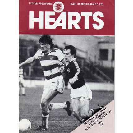 Hearts v Morton (Scottish Cup 3rd Round Replay) Wednesday 28 January 1981