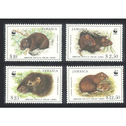 Jamaica WWF Brown's Hutia 4v 1986 MNH SG#899-902