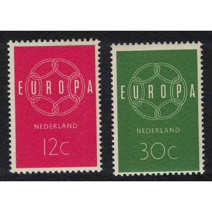 Netherlands Keychain Europa 2v 1959 MNH SG#882-883