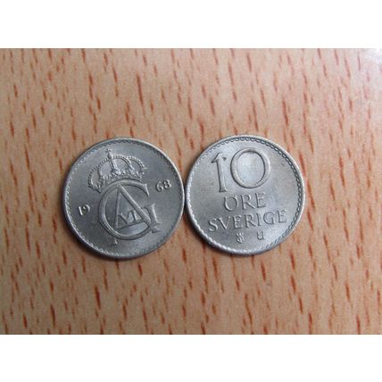 Sweden 1968 10 Ore Coin