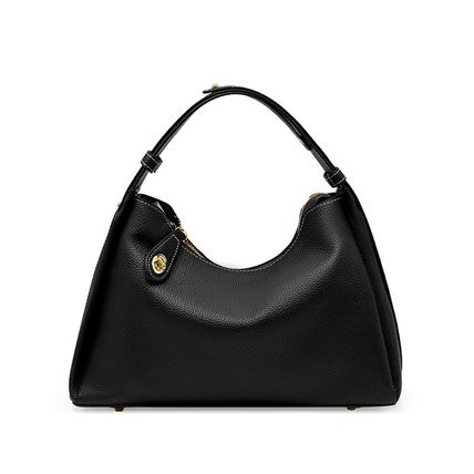 Oversize Genuine Leather Tote Women Weekender Bag Shopper Handbag Black