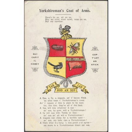 Yorkshireman's Coat of Arms, c.1905-10 - TN Leggett Postcard