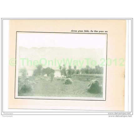 ACROSS GREEN FIELDS THE BLUE GREEN SEA, BOOK ILLUSTRATION, 1909