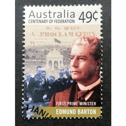 AUSTRALIA 2001 SG 2063 USED 'FEDERATION' SHEET #1
