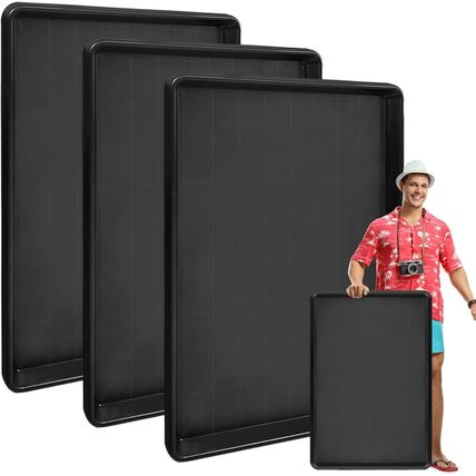 3Pcs Extra Large Auto Oil Drip Pan- 35.4 X 24 X1.6 Inches Oil Drip Tray for unde