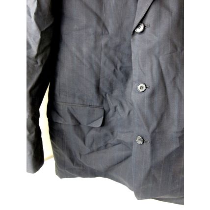 PETROCELLI 2-Piece Suit Blue Pinstripe Blazer Jacket + Pants Size 43 L 100% Wool