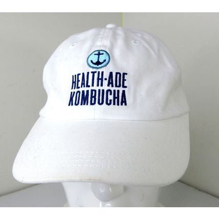 Health-Ade Kombucha Hat Strapback Cap White Embroidered Anchor Logo Advertising