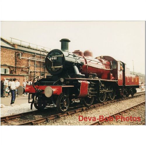 Railway Photo LMS Ivatt 2MT 6441 CREWE WORKS 1992 2-6-0 Loco