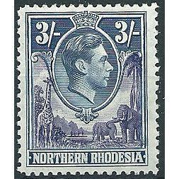 Northern Rhodesia 1938 SG42 3/- Violet & Blue Mounted Mint ..