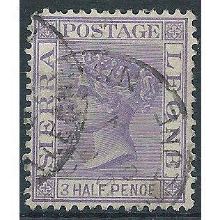 Sierra Leone 1889 SG29 1 1/2d Pale Violet Wmk Crown CA Fine Used....