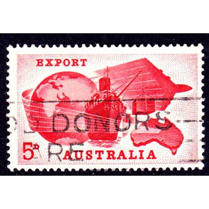 Australia 1963 Export 5d Used Stamp.