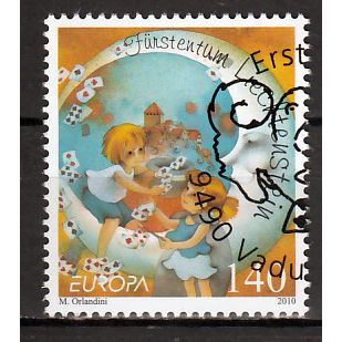 Liechtenstein Europa Cept 2010 gestempeld .