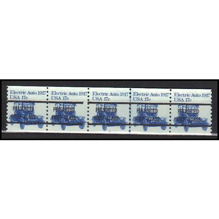1906a 17c Electric Auto Fine MNH Dry Gum PNC 3A/5 Gap 1L AA0164