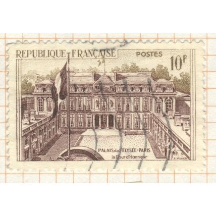 France 1957 - SG1353a - 30fr green - Palais De L'Elysee, Paris - used 3