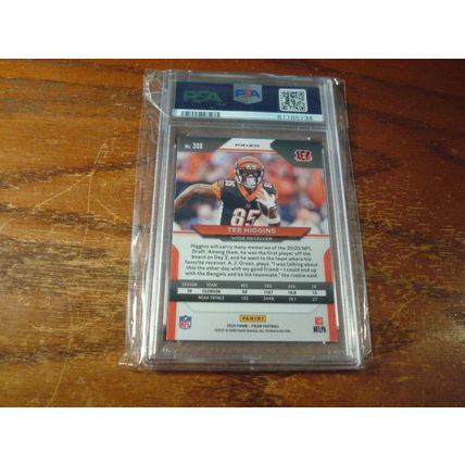 2020 Panini Prizm, Graded Near Mint 8, TEE HIGGINS Rc, Silver Prizm
