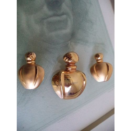 DIOR rare Parure Collector Gold Earrings Brooch Poison Perfume 90s Set