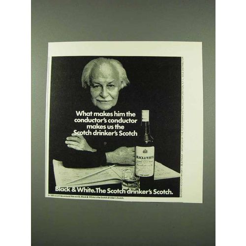 1973 Black & White Scotch Ad - Conductor
