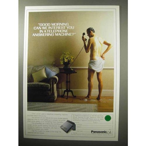 1987 Panasonic Telephone Answering Machine Ad