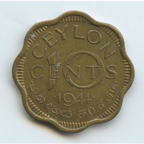 Ceylon 10 Cents 1944