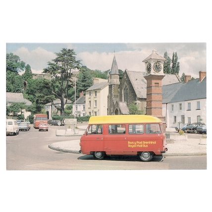 POST OFFICE POSTBUS, USK, LLANDENNL/LLANSOY, WALES unused vintage postcard #