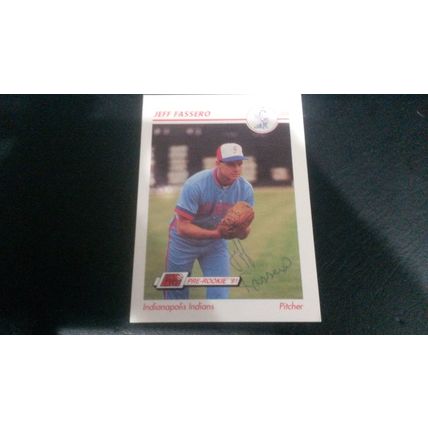 1991 Line Drive AAA Card # 183 Jeff Fassero Auto 202010301959 Indianapolis