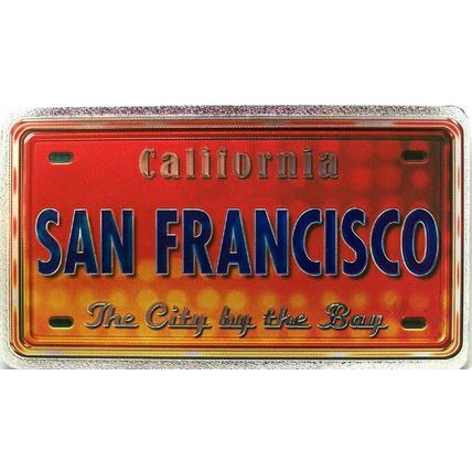 San Francisco The City By The Bay Foil Panoramic Dual Sided Fridge Magnet