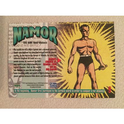 Marvel Masterpieces Series 2 Trading Cards #9-Namor 1993