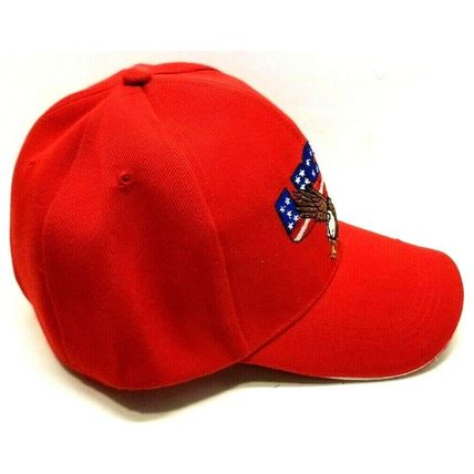 USA Bald Eagle America Patriotic Red Baseball Cap Hat (J3)