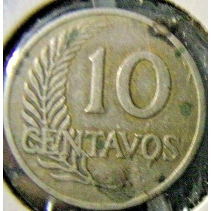 1920 Peru-10 Centavos-Very Fine detail