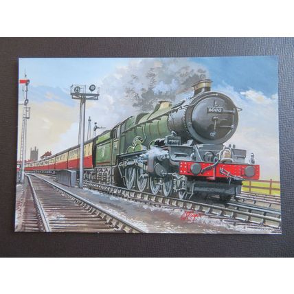 GWR Loco No.6000 King George V by G S Cooper Postcard