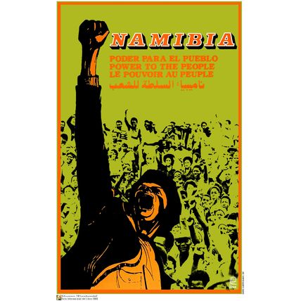 Political POSTER.Power to African People.Namibia Africa.No Apartheid art.a19