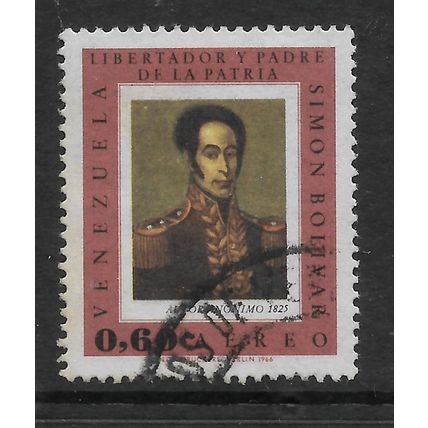 VENEZUELA 1966 60c SIMON BOLIVAR SG 1978 FINE USED