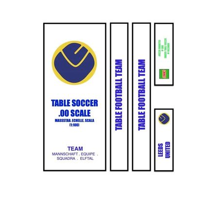 Table Football Subbuteo Box Label Leeds United (ENG) 1975