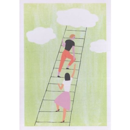 DOB Daughters Of Bilitis Secret Lesbian Movement LGBT Painting Postcard