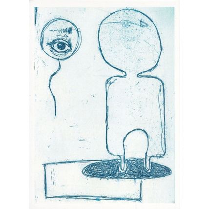 Alice Irwin Puppet 1 Mirror Giant Eye Award Painting Postcard