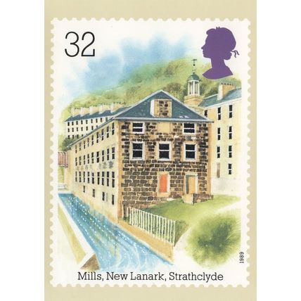 Mills New Lanark Strathclyde Limited Edition Postcard
