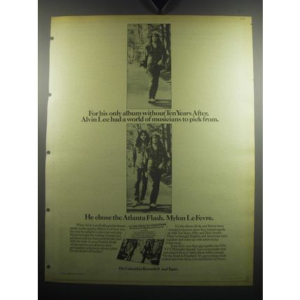 1974 Alvin Lee & Mylon LeFevre On the Road to Freedom Album Advertisement