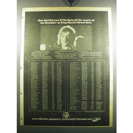 1974 The King Biscuit Flower Hour Advertisement - Rod Stewart & The Faces