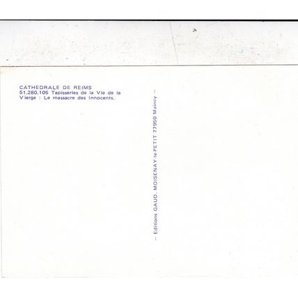Reims Cathedrale Tapisseries Massacre des Innocents France Postcard unused VGC