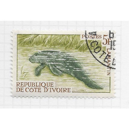 IVORY COAST 1964 MAMAL MANATEE MANATIN 5F USED