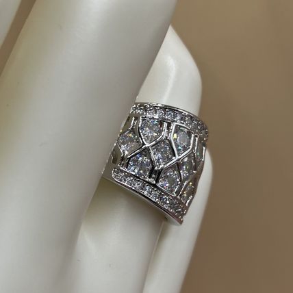 Elegant Band Ring Paved Full Of Shining Zirconia #779