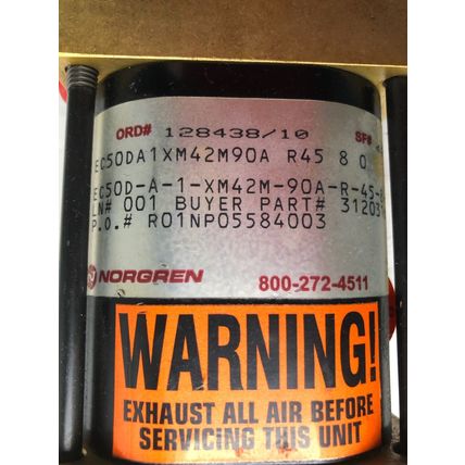 NORGREN EC50DA1XM42M90A PNEUMATIC GRIPPER EC5ODA1XM42M-90A-R-45-8-O 128438/10,TA