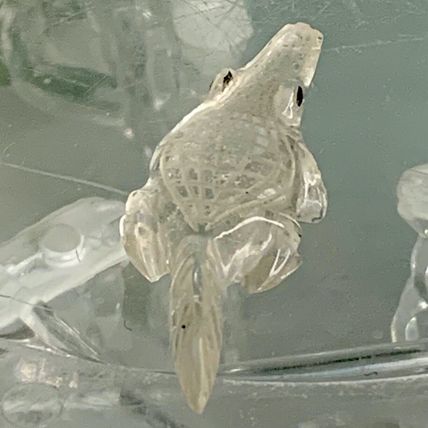 Crystal Carved Alligator Crocodile Miniature Figurine Detailed Carving 1.75" VTG