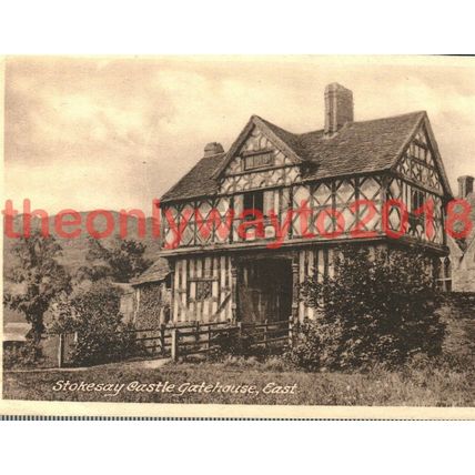 Stokesay Castle Gatehouse, East, Cheshire, Friths Postcard, 1940s