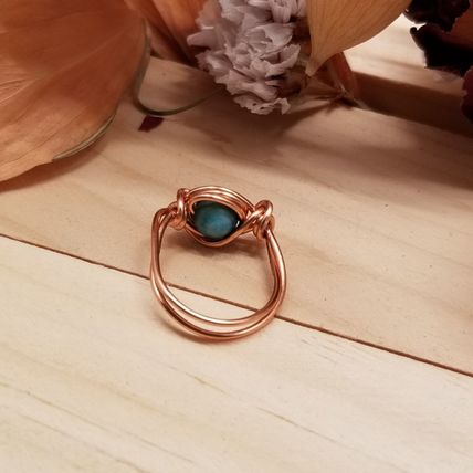 Handmade Wire Wrapped Jasper Ring