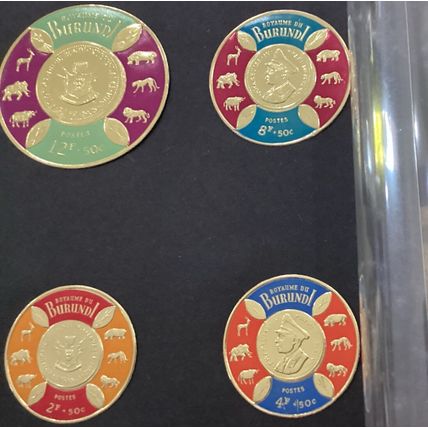 BURUNDI RARE "GOLD " FOIL STAMPS 16 PCS ALL DIFF MINT ROYALTY & ANIMAL SERIES