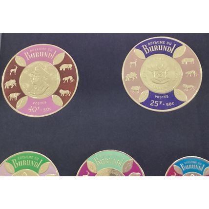 BURUNDI RARE "GOLD " FOIL STAMPS 16 PCS ALL DIFF MINT ROYALTY & ANIMAL SERIES